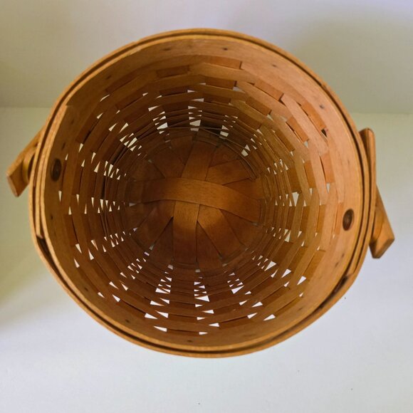 Longaberger Handwoven Small Basket With Handle 1993 Dresden Ohio USA Signed MIC - Picture 11 of 16